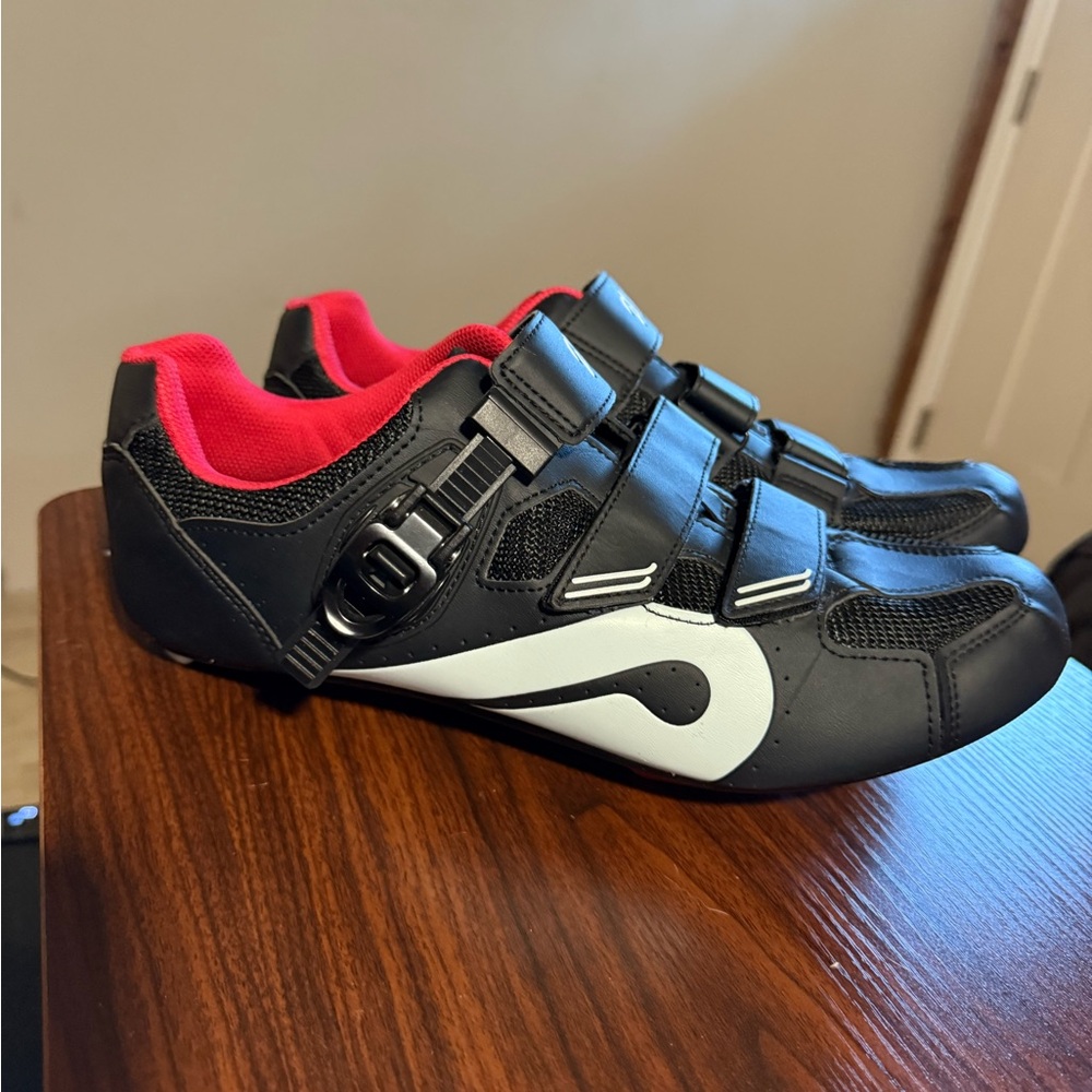 Peloton Black and Red Cycling Shoes